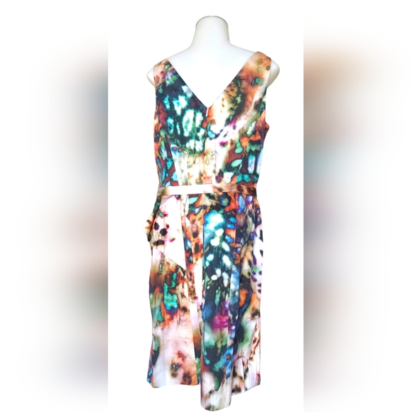 Rickie Freeman for Teri Jon Colorful Belted Dress - 14 - Picture 2 of 4